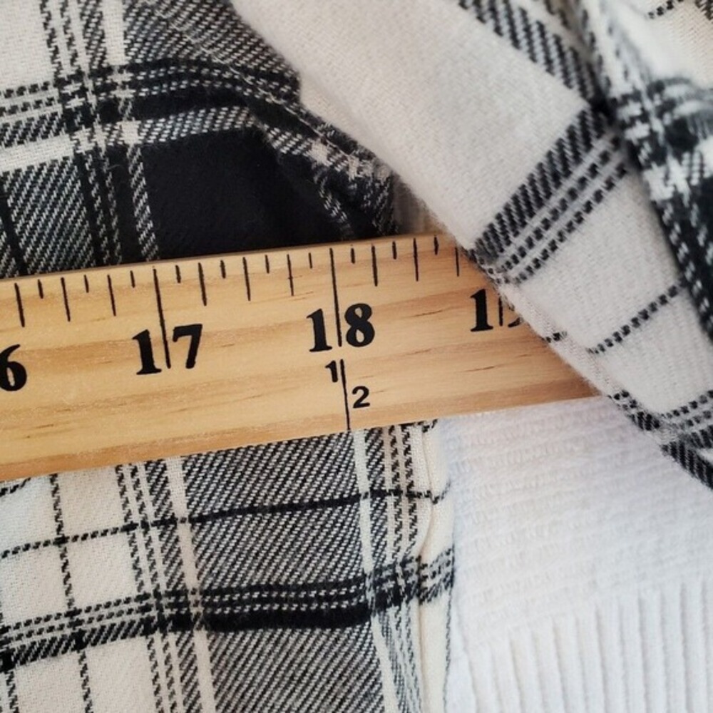 Polo Ralph Lauren Plaid Flannel Shirt Rhinestone Logo Monogram Womens Small - Picture 5 of 8